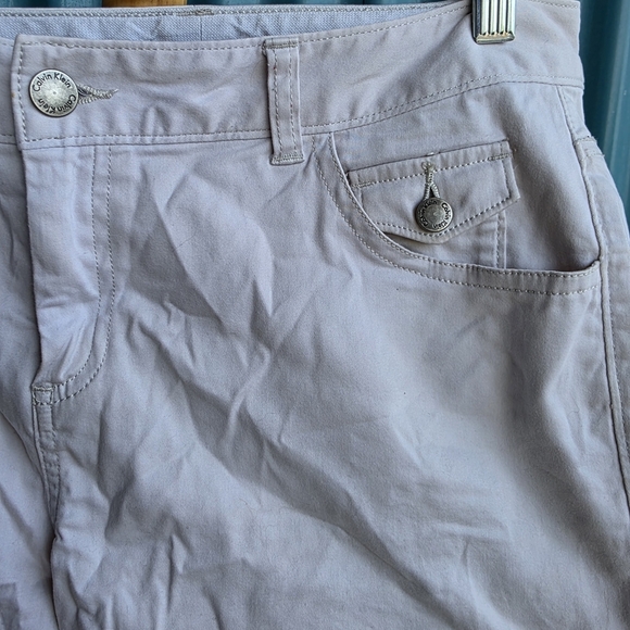Calvin Klein White Bermudas Lightweight Cotton Casual Size 8 - Picture 10 of 16